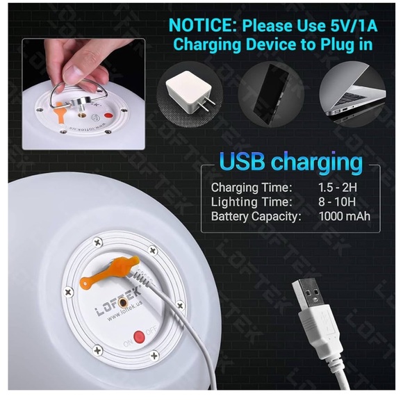 8-inch LED Light Ball: 16 Colors Dimmable Globe Cosplay (Inside Out) or Decor - Picture 7 of 8